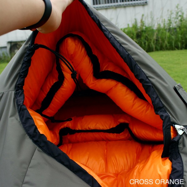 ナンガ クロスオレンジ オリジナルシュラフ 800STD レギュラー - 寝袋/寝具